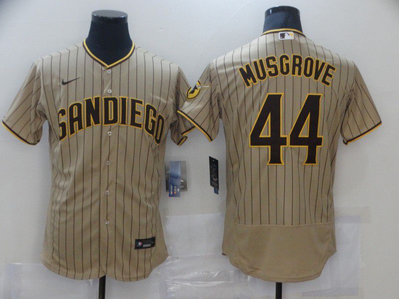 Men San Diego Padres #44 Musgrove brown stripe Elite 2021 Nike MLB Jersey->san francisco giants->MLB Jersey